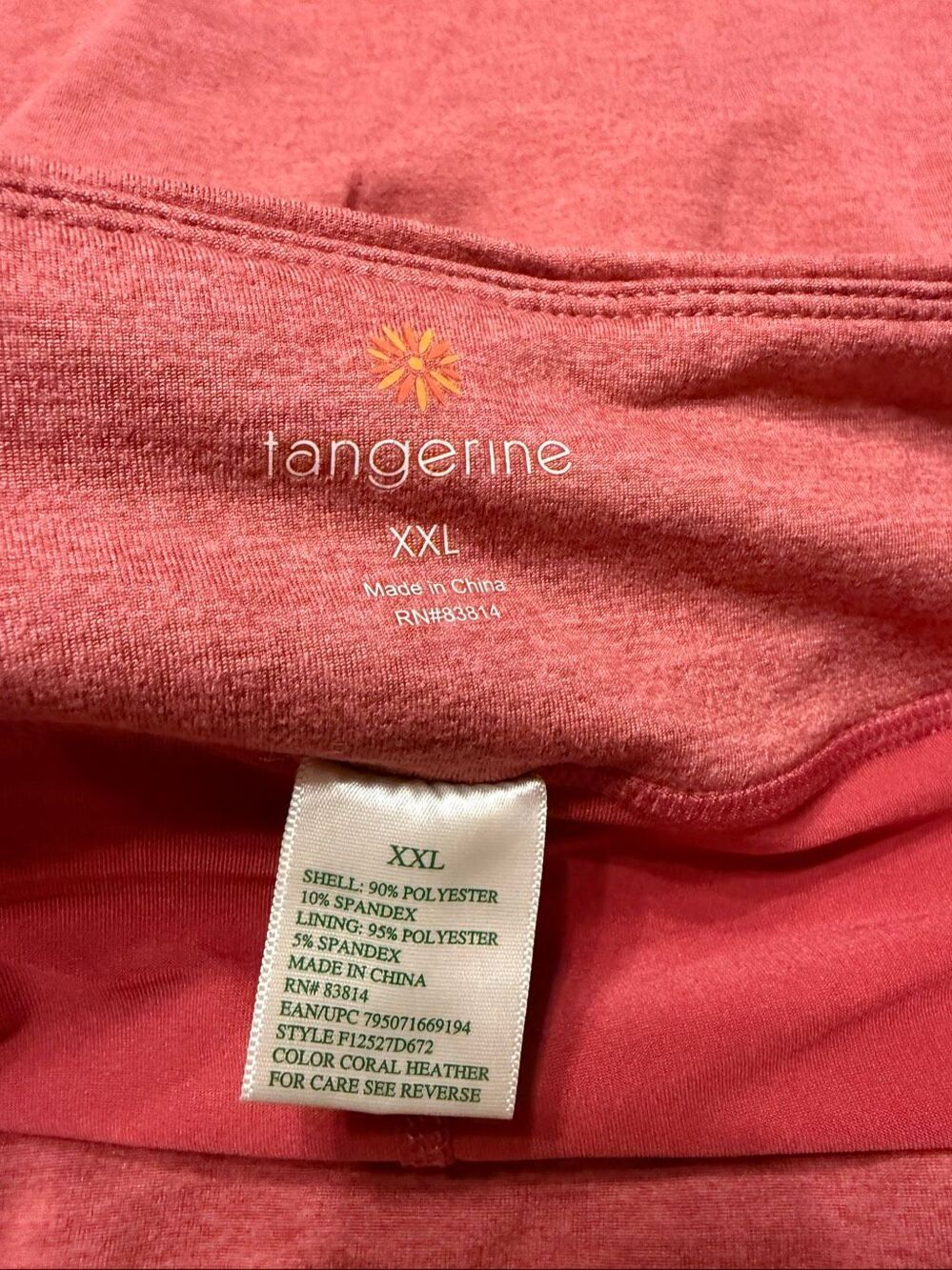 Tangerine Womens Extra Soft Athleisure Active Stretch Skort Size XXL Coral - Picture 4 of 6